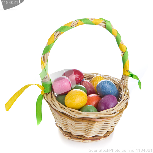 Image of easter eggs in basket