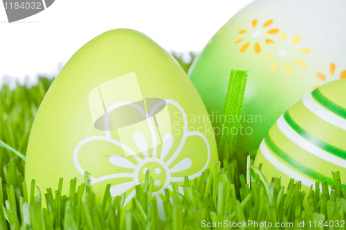 Image of easter eggs in grass