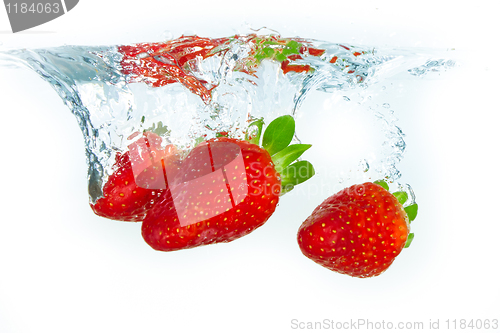 Image of strawberry in the water