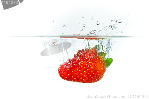Image of strawberry in the water