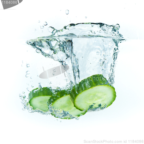 Image of cucumber in water