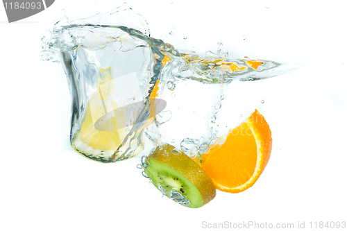 Image of fruit splashing