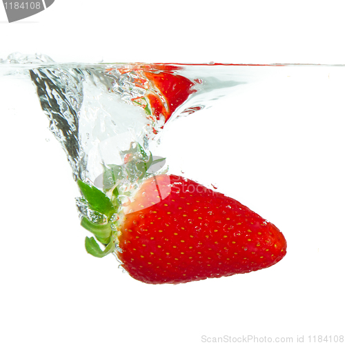 Image of strawberry in the water