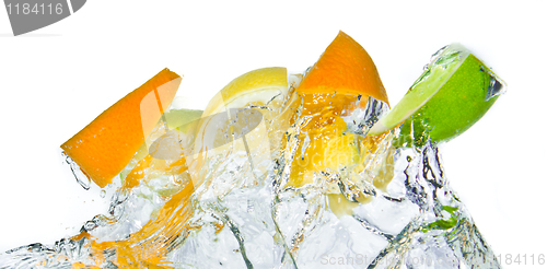 Image of citrus fruit splashing