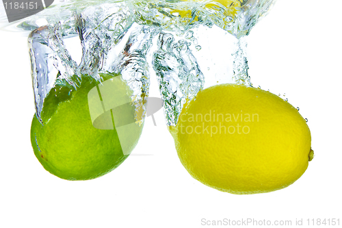 Image of citrus fruit splashing
