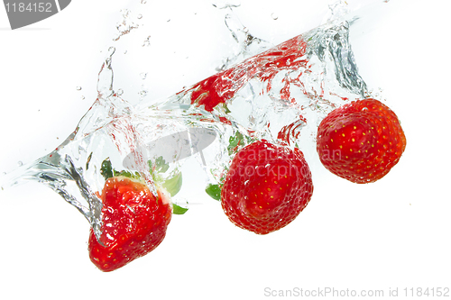 Image of strawberry in the water