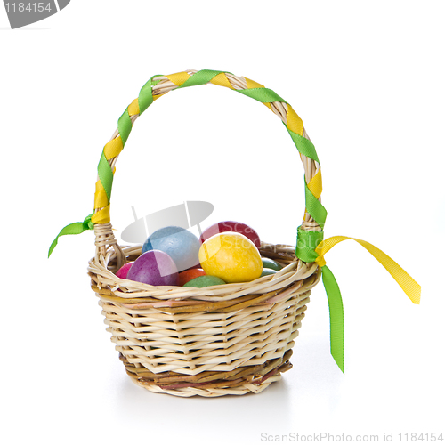 Image of easter eggs in basket