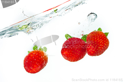 Image of strawberry in the water