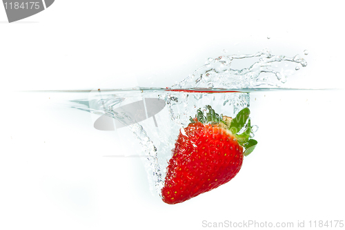 Image of strawberry in the water