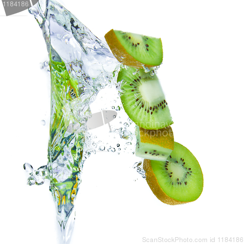 Image of kiwi splashing