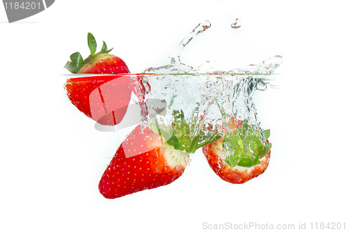 Image of strawberry in the water