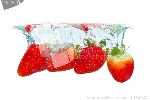 Image of strawberry in the water
