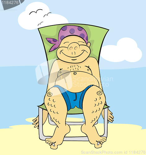 Image of Tanning in chair