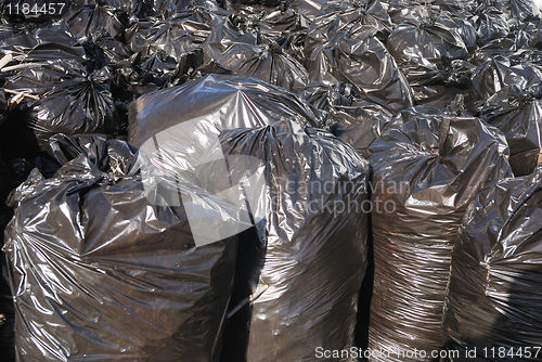 Image of pile of black garbage bags