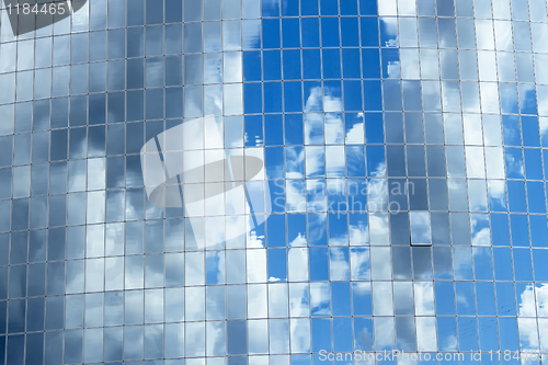 Image of Sky reflected in skyscrapers windows