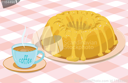 Image of cupcake and a mug of coffee