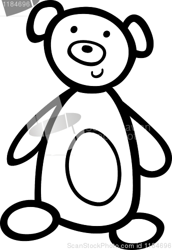 Image of teddy bear for coloring book