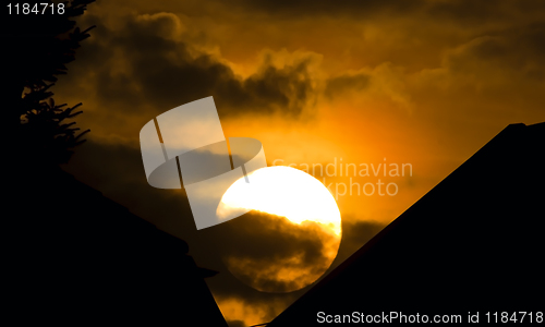 Image of Sunset Over Halden Norway