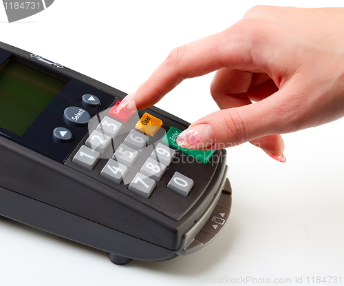 Image of Payment terminal.