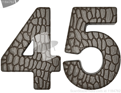 Image of Alligator skin font 4 5 digits