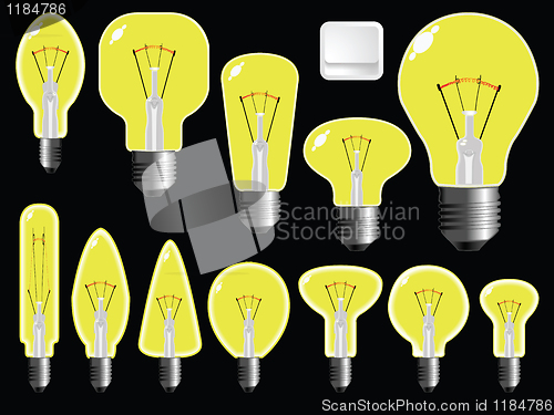 Image of light bulbs shapes