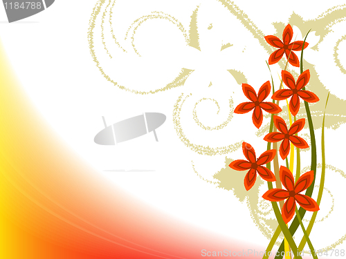 Image of grass and flowers design