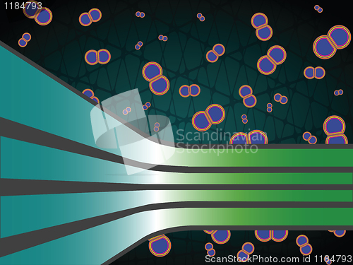 Image of stripes and bubbles background