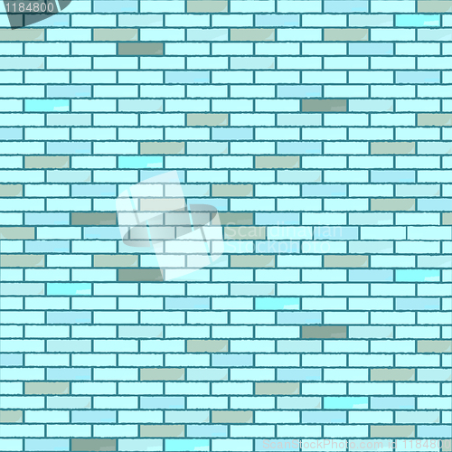 Image of blue seamless bricks wall