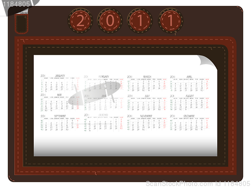 Image of leather calendar 2011