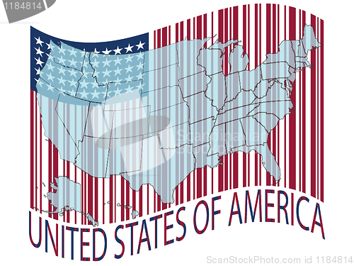 Image of united states wavy flag