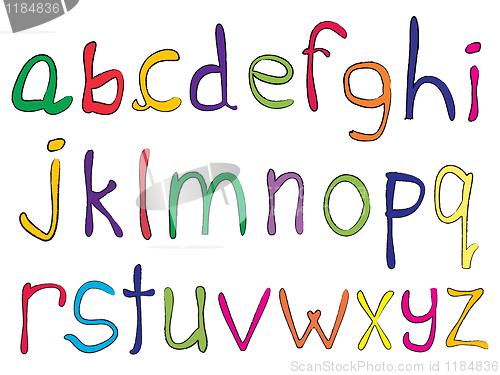 Image of hand made alphabet