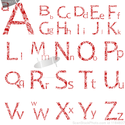 Image of abstract alphabet isolated on white