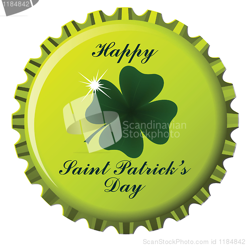 Image of happy saint patrick bottle cap