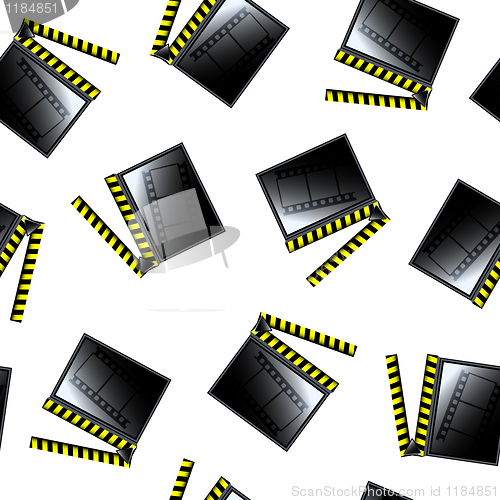 Image of movie cinema clapboard pattern