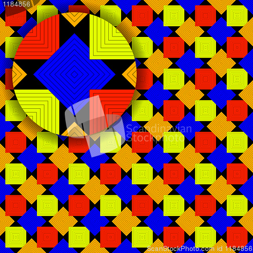Image of squares pattern with detail