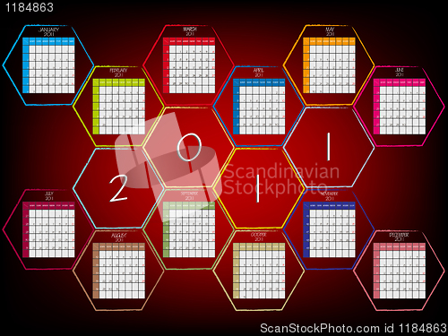 Image of abstract calendar 2011