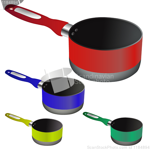 Image of pans against white