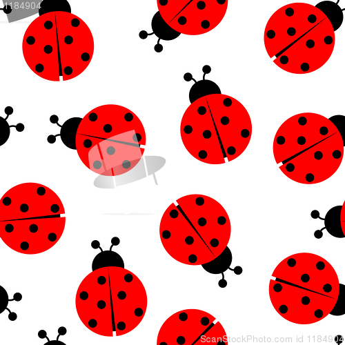 Image of ladybug seamless pattern