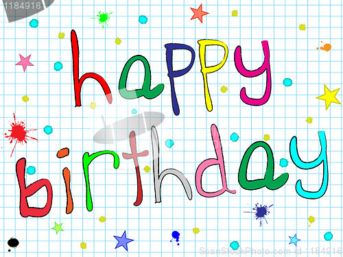 Image of happy birthday design