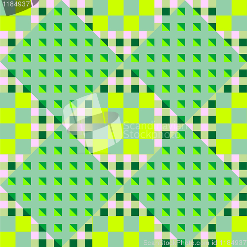 Image of geometric green seamless pattern