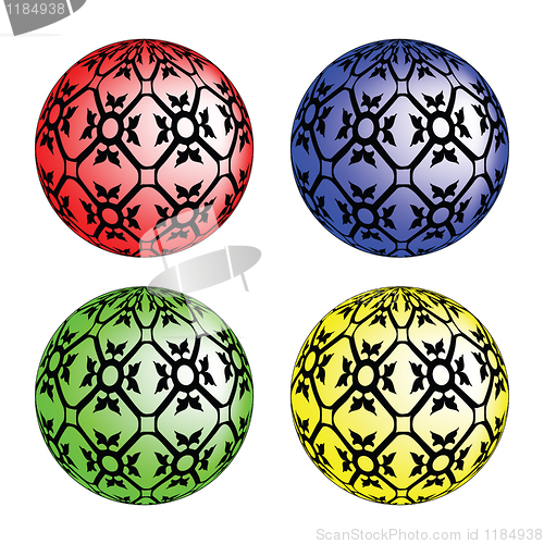 Image of colored textured bubbles