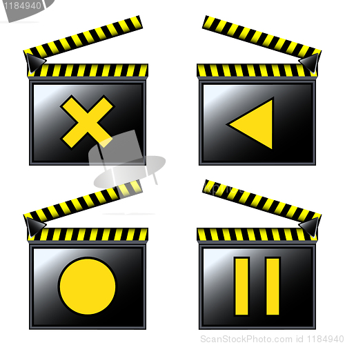 Image of movie cinema detailed icons