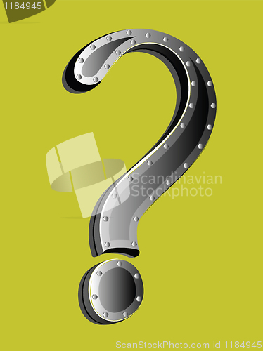 Image of metallic question mark