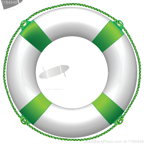 Image of green life buoy