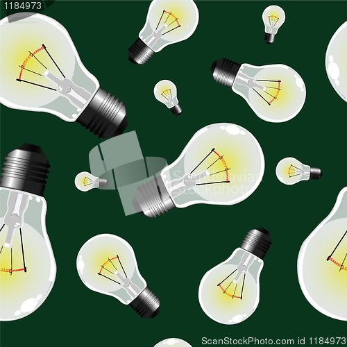 Image of light bulbs seamless texture