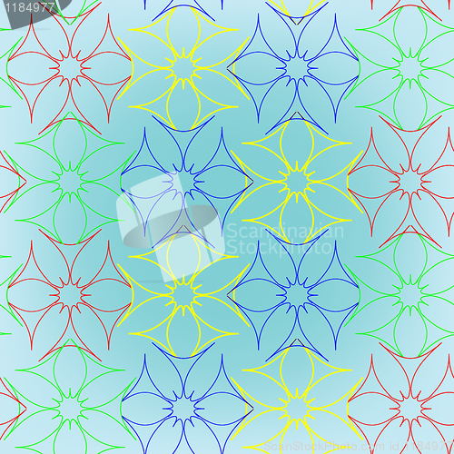 Image of abstract seamless flowers pattern