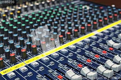 Image of mixing desk background pattern 