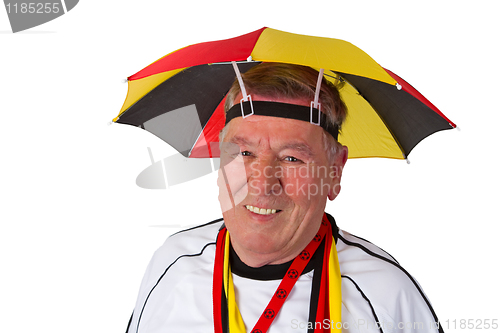 Image of Senior soccer fan