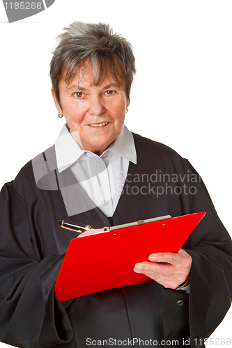 Image of Female lawyer with clipboard