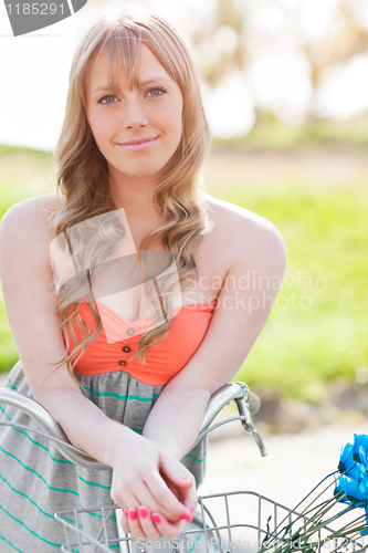 Image of Beautiful Caucasian woman outdoor